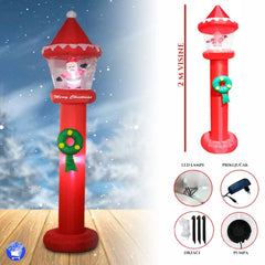 BOŽIĆNA LAMPA NA NAPUHAVANJE 2M KOJA SVIJETLI SA LETEĆIM SNIJEGOM Outlet Prodaja