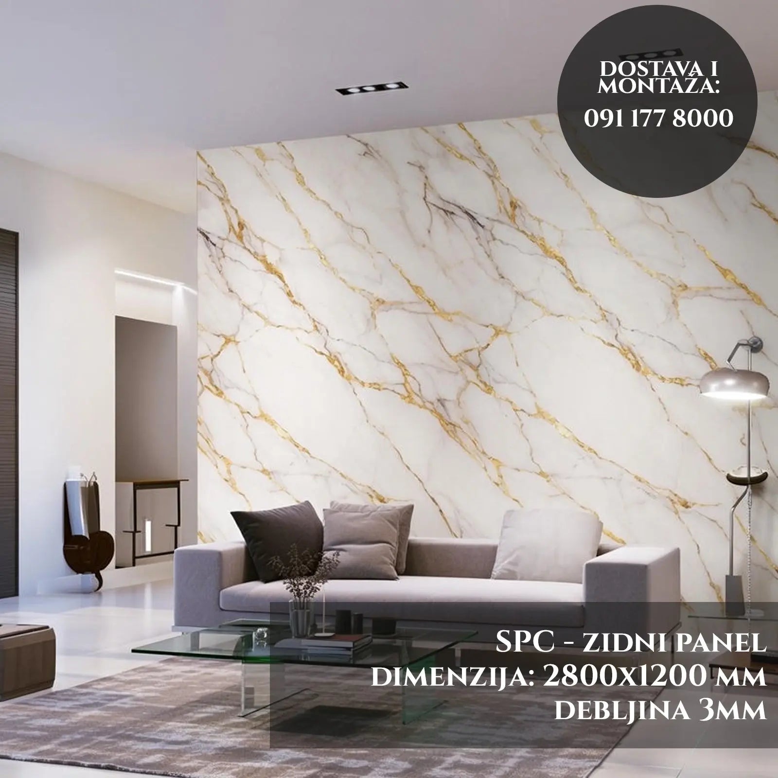 Dekorativni panel - White gold Outlet Prodaja