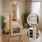 Elegantno stojeće zrcalo s ugrađenim spremnikom za nakit Outlet Prodaja