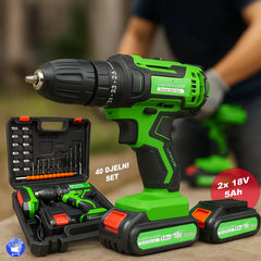 Gk aku bušilica + 40djelni set Outlet Prodaja