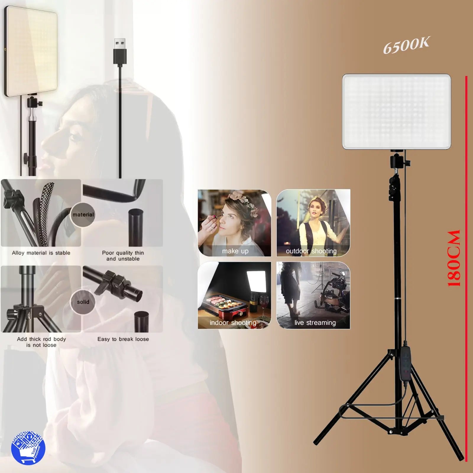 LED Studio Rasvjeta 6500K sa Stalkom Outlet Prodaja