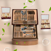 LUXERY PRIBOR ZA JELO 72 DJELNI U DRVENOM KOFERU Top Proizvodi