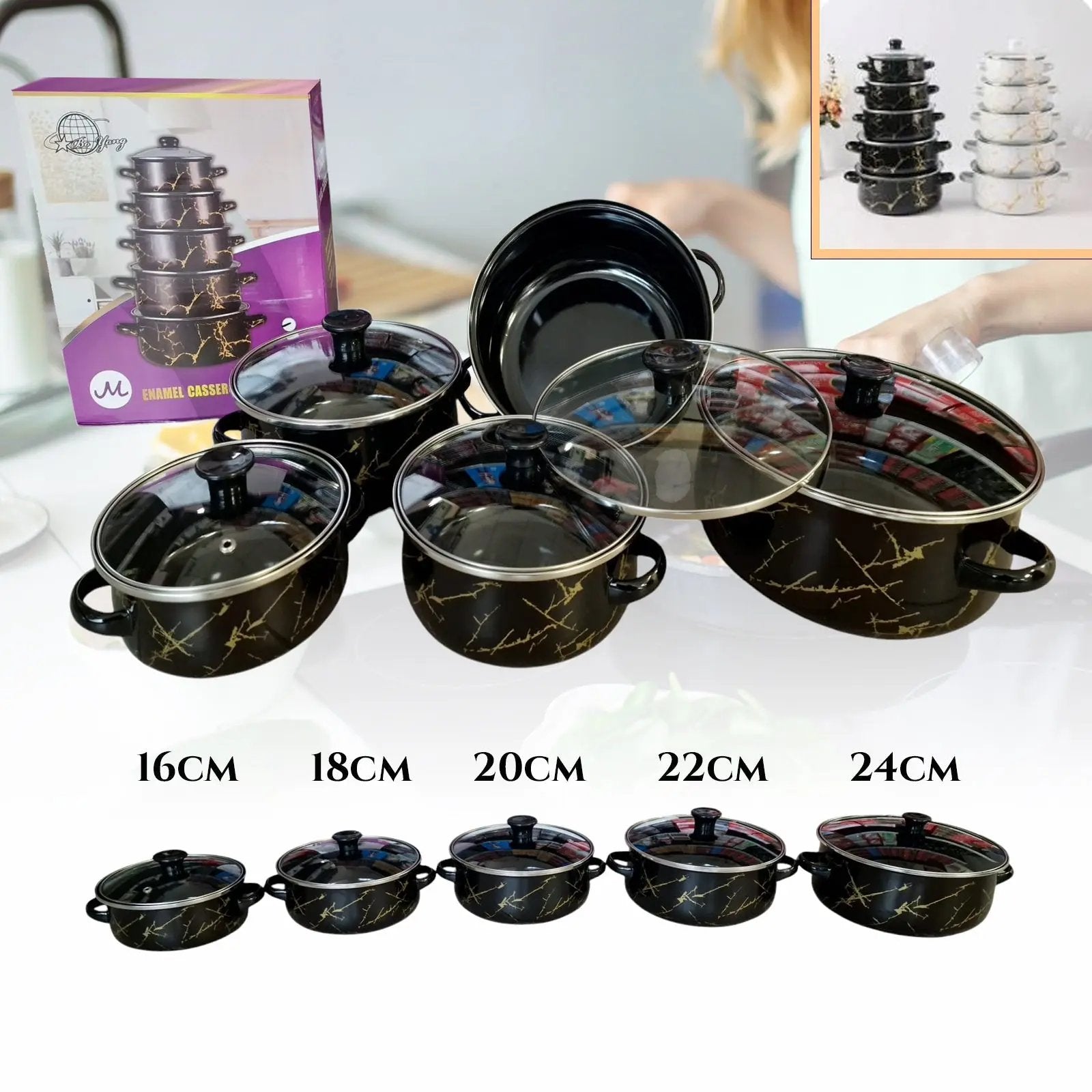 MODERNI 5 DJELNI SET LONACA Outlet Prodaja