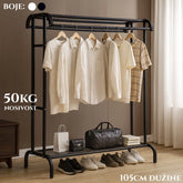 Metalna garderobna vješalica s policom - 105 cm Outlet Prodaja