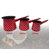 SET OD 3X POSUDE ZA PRIPREMANJE KAVE INOX 250/500/700ML Outlet Prodaja