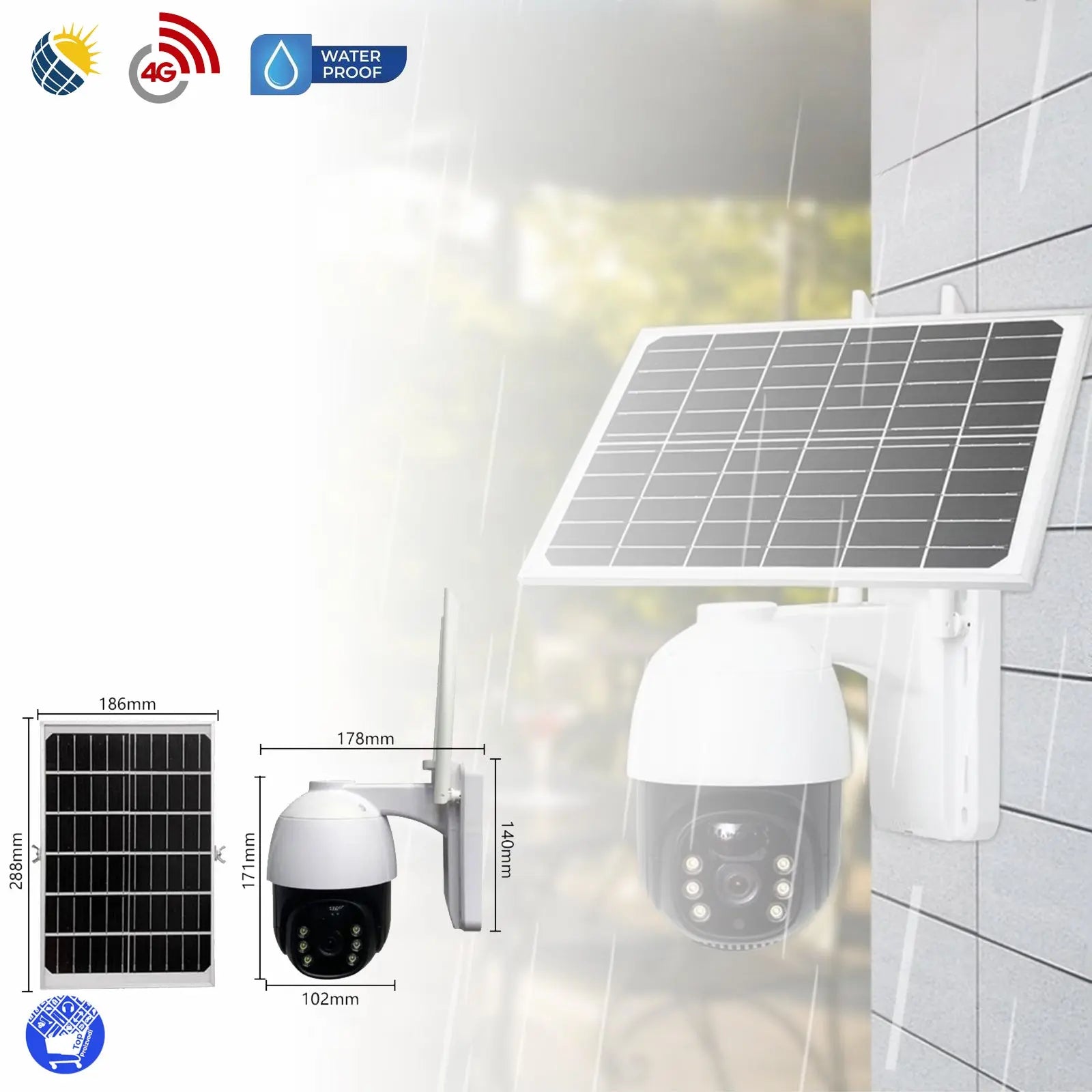 SIGURNOSNA KAMERA SA SOLARNIM PANELOM 4G Outlet Prodaja