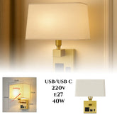 Zidna Lampa s Ugrađenim USB/USB-C Punjenjem + utičnica Outlet Prodaja