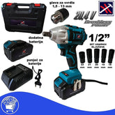 Hammer Tools Aku odvija X2 Li-ion baterije + glava za svrdla 1,5-13mm + 5 bitova 18,19,20,21,22mm Top Proizvodi