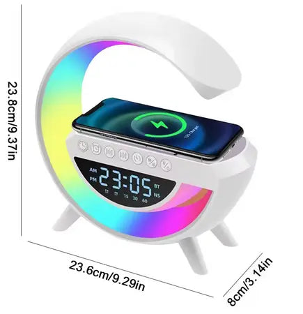 4u1 LAMPA , BEŽIČNI PUNJAČ, BLUETOOTH ZVUČNIK SA SATOM Outlet Prodaja