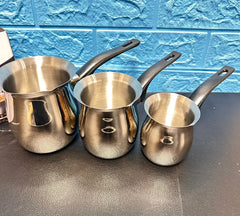 SET OD 3 POSUDE ZA KUHANJE KAVE INOX 200/400/600 ml Outlet Prodaja