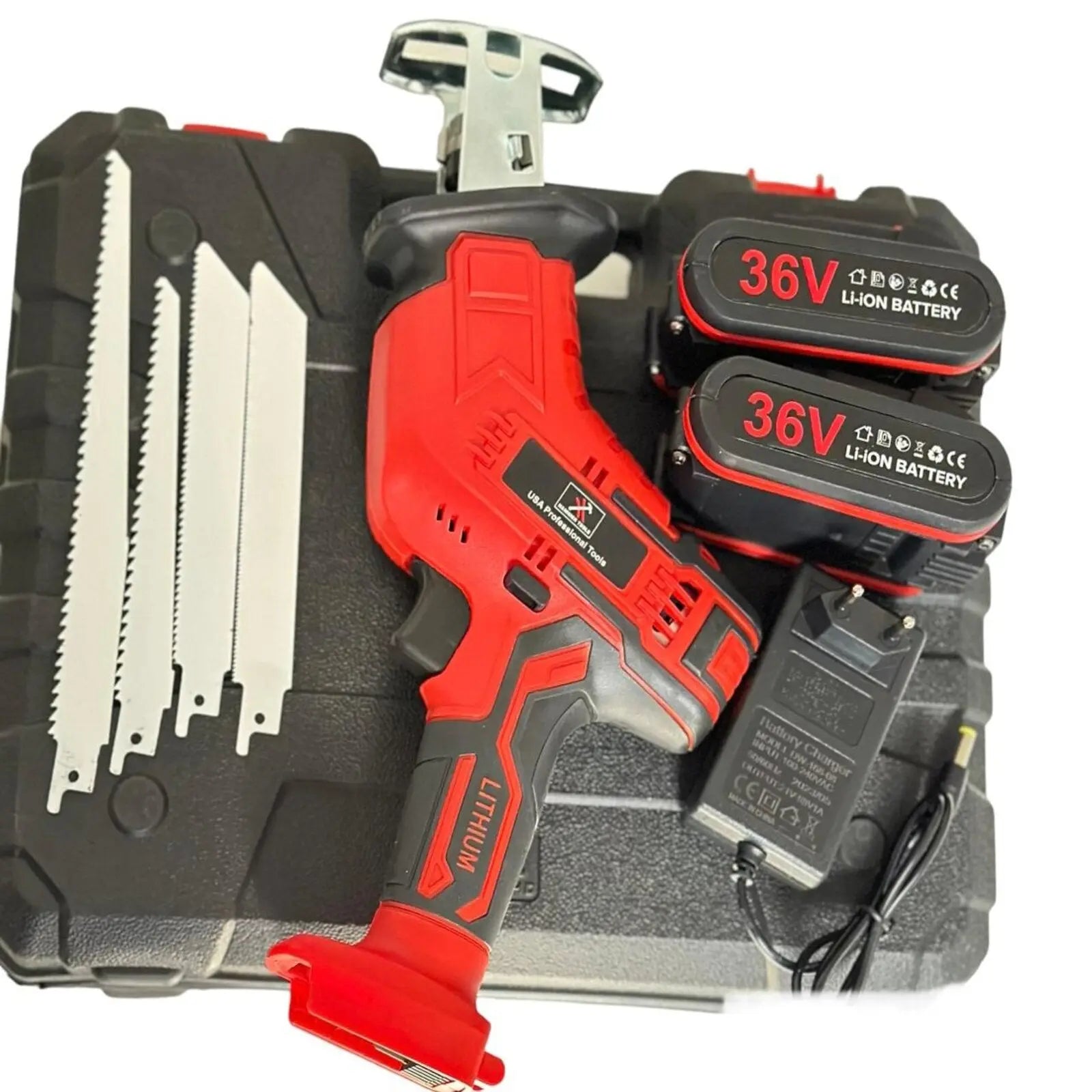 AKU SABLJASTA PILA X2 BATERIJA SA GRATIS 4 REZNE PILE HAMMER TOLLS Top Proizvodi