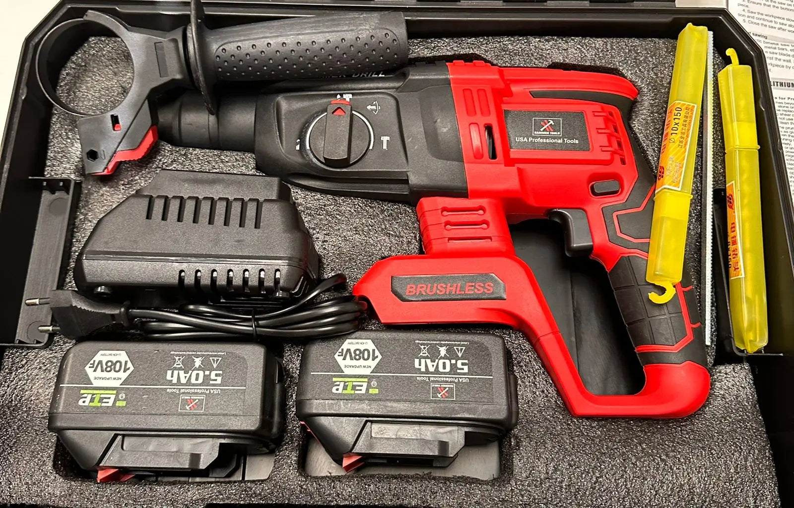 AKU UDARNA BUILICA 2x5.0Ah Li-ION BATERIJE 26mm SA BITOVIMA HAMMER TOOLS Top Proizvodi