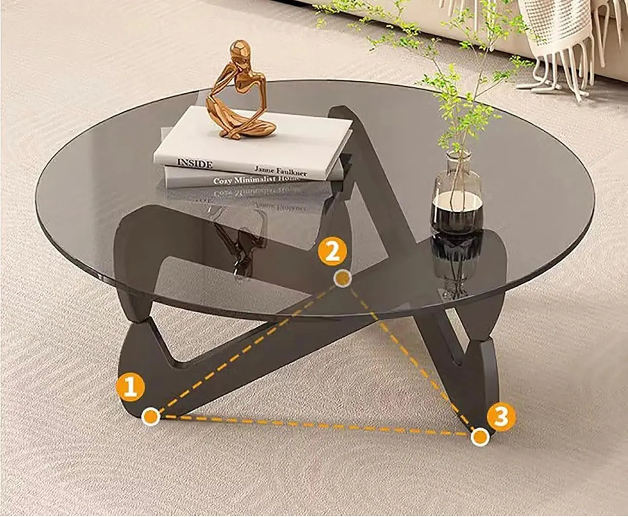 Asimetričan stolić za kavu Outlet Prodaja