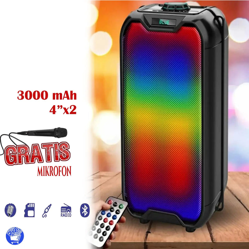BLUETOOTH KARAOKE ZVUNIK 3000mah SA MIKROFONOM I DALJINSKI GRATIS ZQS-4235 BLUETOOTH KARAOKE ZVUNIK 3000mah SA MIKROFONOM I DALJINSKI GRATIS ZQS-4235