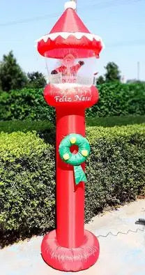 BOŽIĆNA LAMPA NA NAPUHAVANJE 2M KOJA SVIJETLI SA LETEĆIM SNIJEGOM Outlet Prodaja