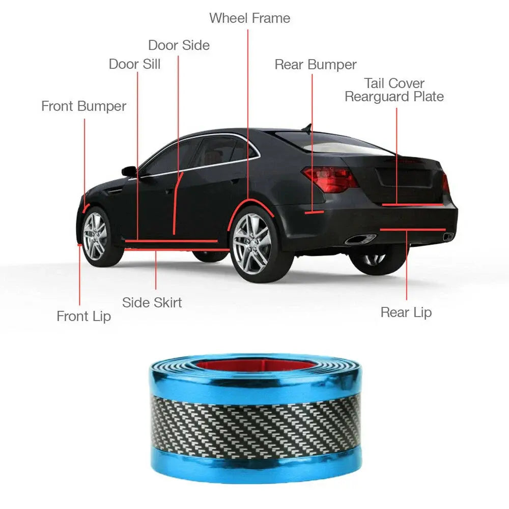 Carbon 5D zaštitna traka za automobil (100cm x 7cm) Outlet Prodaja