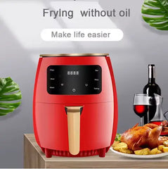 Crvena friteza na vrući zrak 1400 W – zdravije prženje bez ulja! Outlet Prodaja
