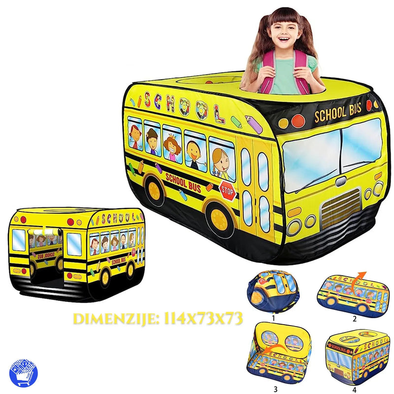 Dječji šator 114X73X73 Školski Autobus Dječji šator 114X73X73 Školski Autobus