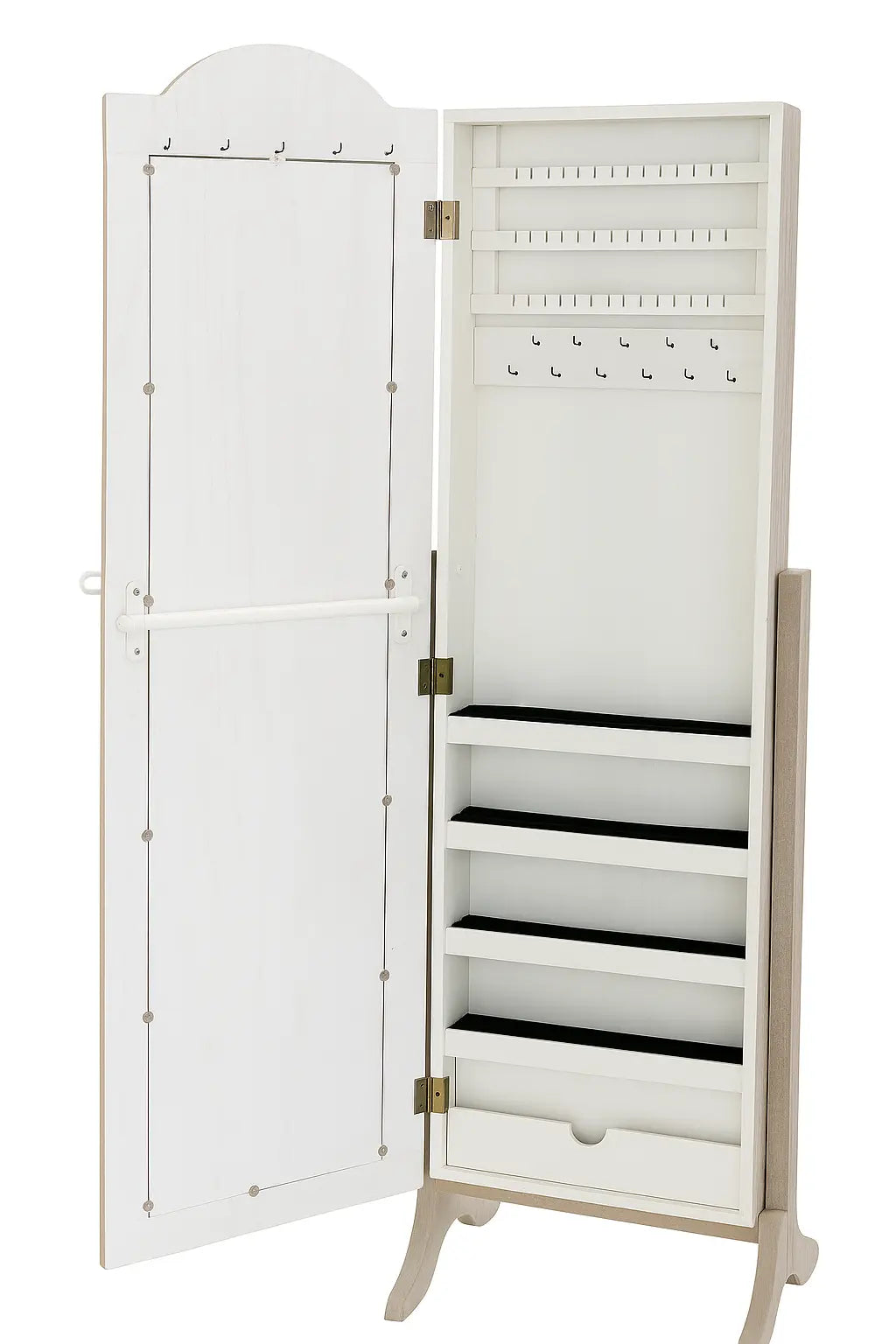 Elegantno stojeće zrcalo s ugrađenim spremnikom za nakit Outlet Prodaja