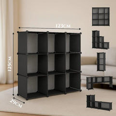 Otvorena polica za knjige i organizaciju - 9 kocki Outlet Prodaja