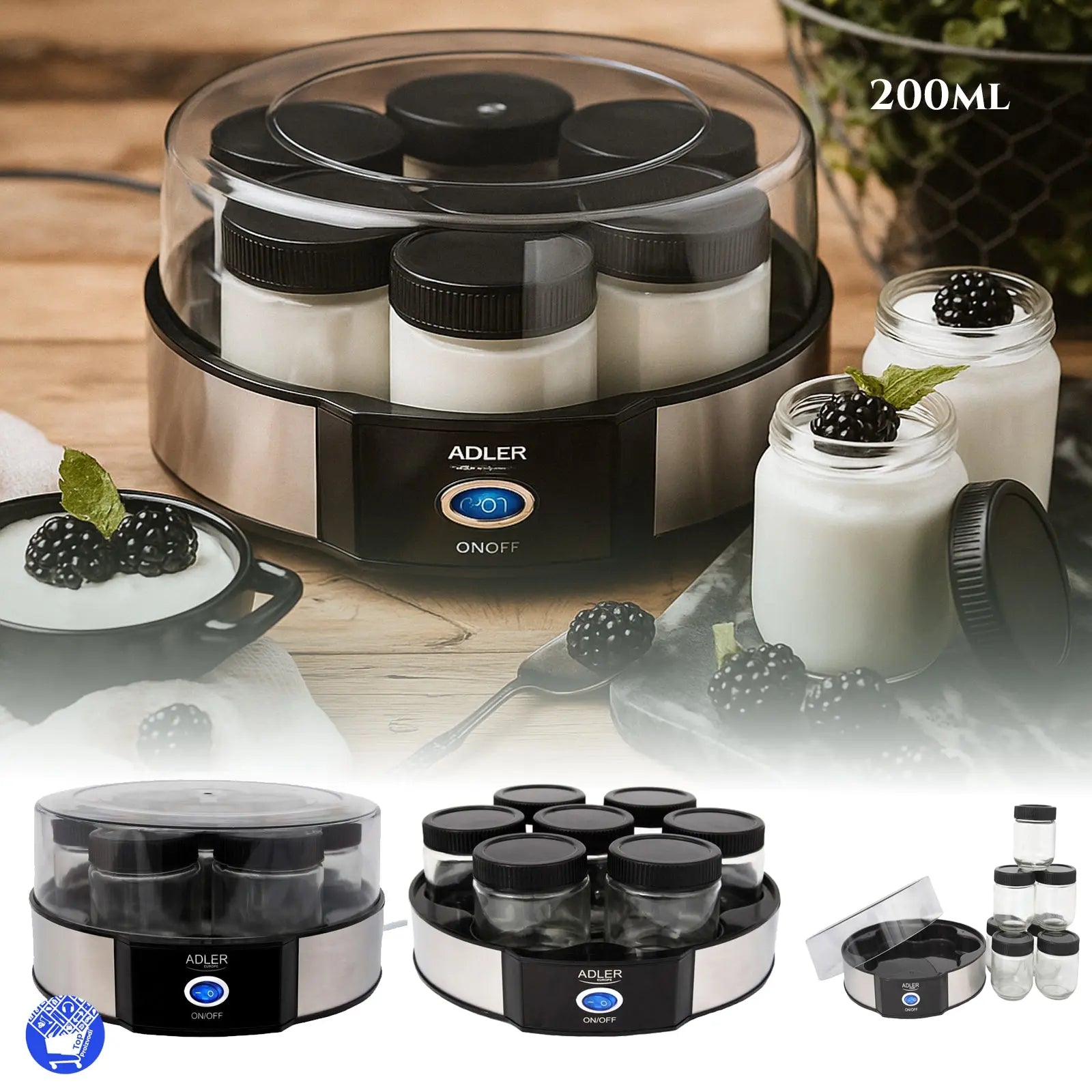 Pekač za jogurt 20 W + 7 čaša Outlet Prodaja