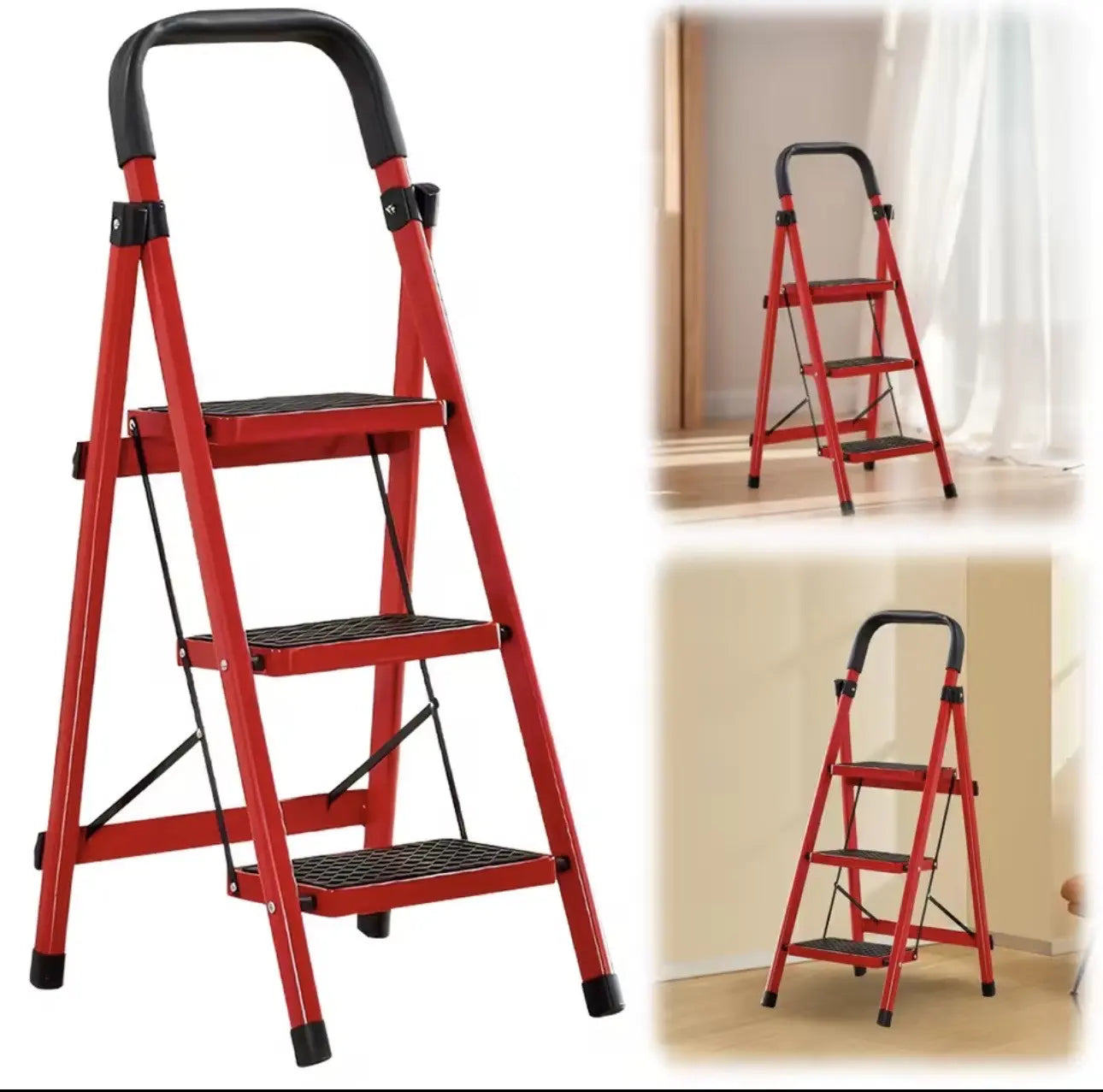 Premium sklopive aluminijske ljestve - 3 stepenice Outlet Prodaja