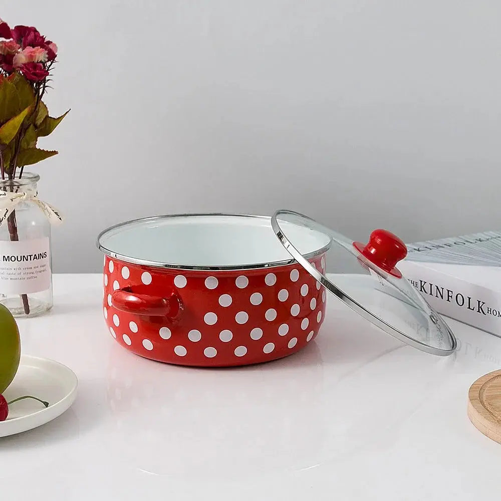 Retro set emajliranih lonaca 5-dijelni (16–24 cm) Outlet Prodaja