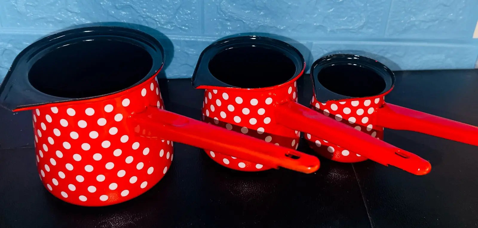 SET OD 3X POSUDE ZA PRIPREMANJE KAVE INOX 250/500/700ML Outlet Prodaja