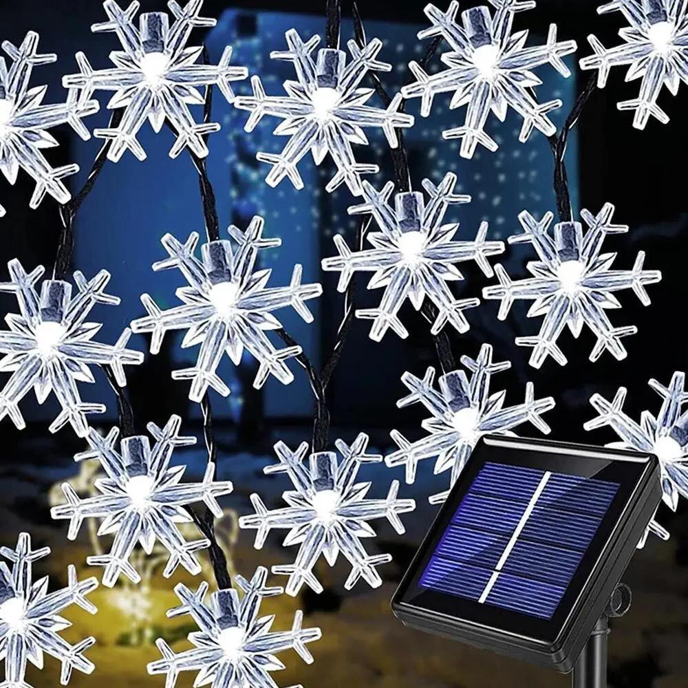 SOLARNE BOŽIĆNE LAMPICE ZA VAN PAHULJICA 6M SOLARNE BOŽIĆNE LAMPICE ZA VAN PAHULJICA 6M