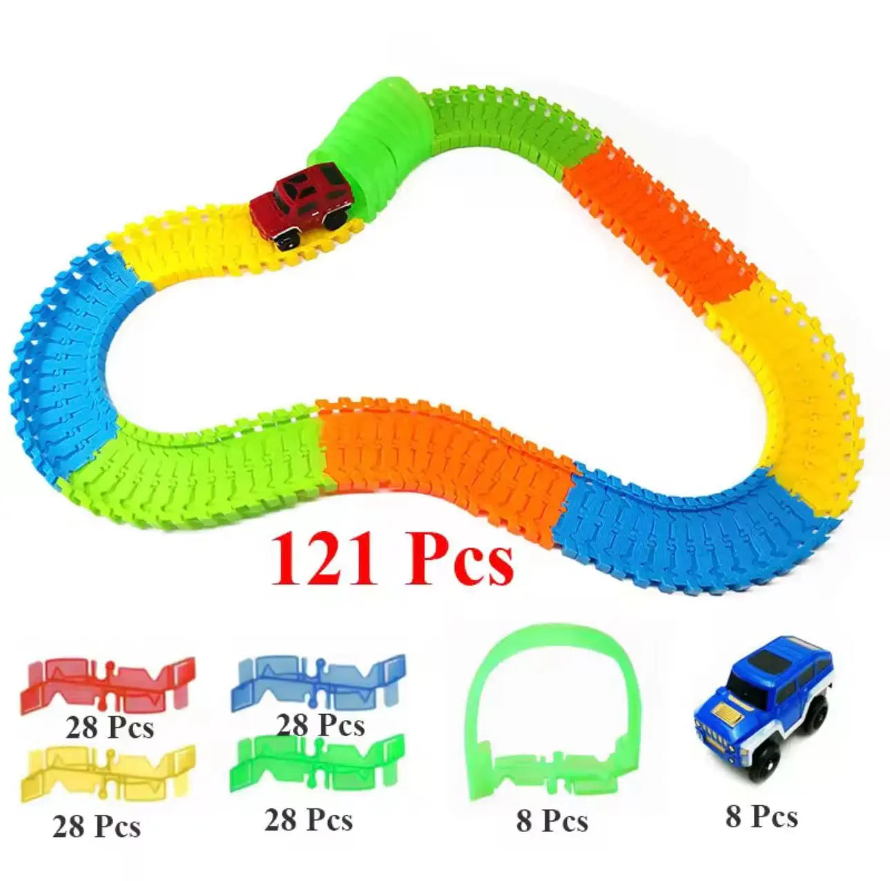 Svjetleća trkaća staza 121 dijelova Outlet Prodaja