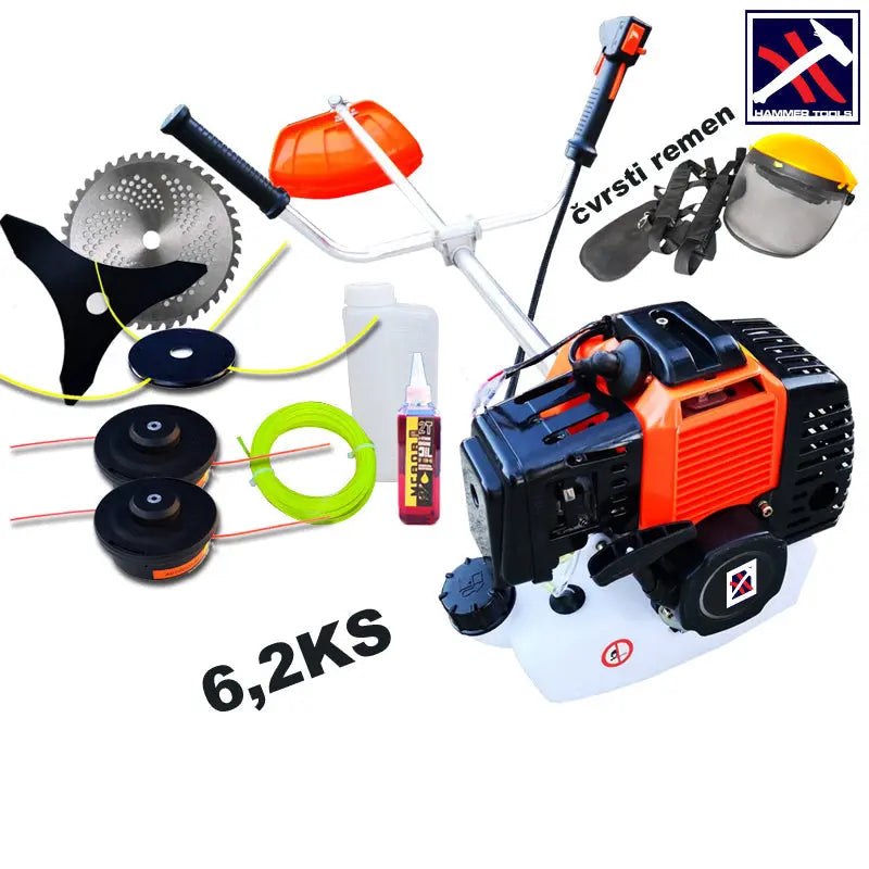 TRIMMER ZA TRAVU 6,2KS SA PRIBOROM Hammer Tools Top Proizvodi