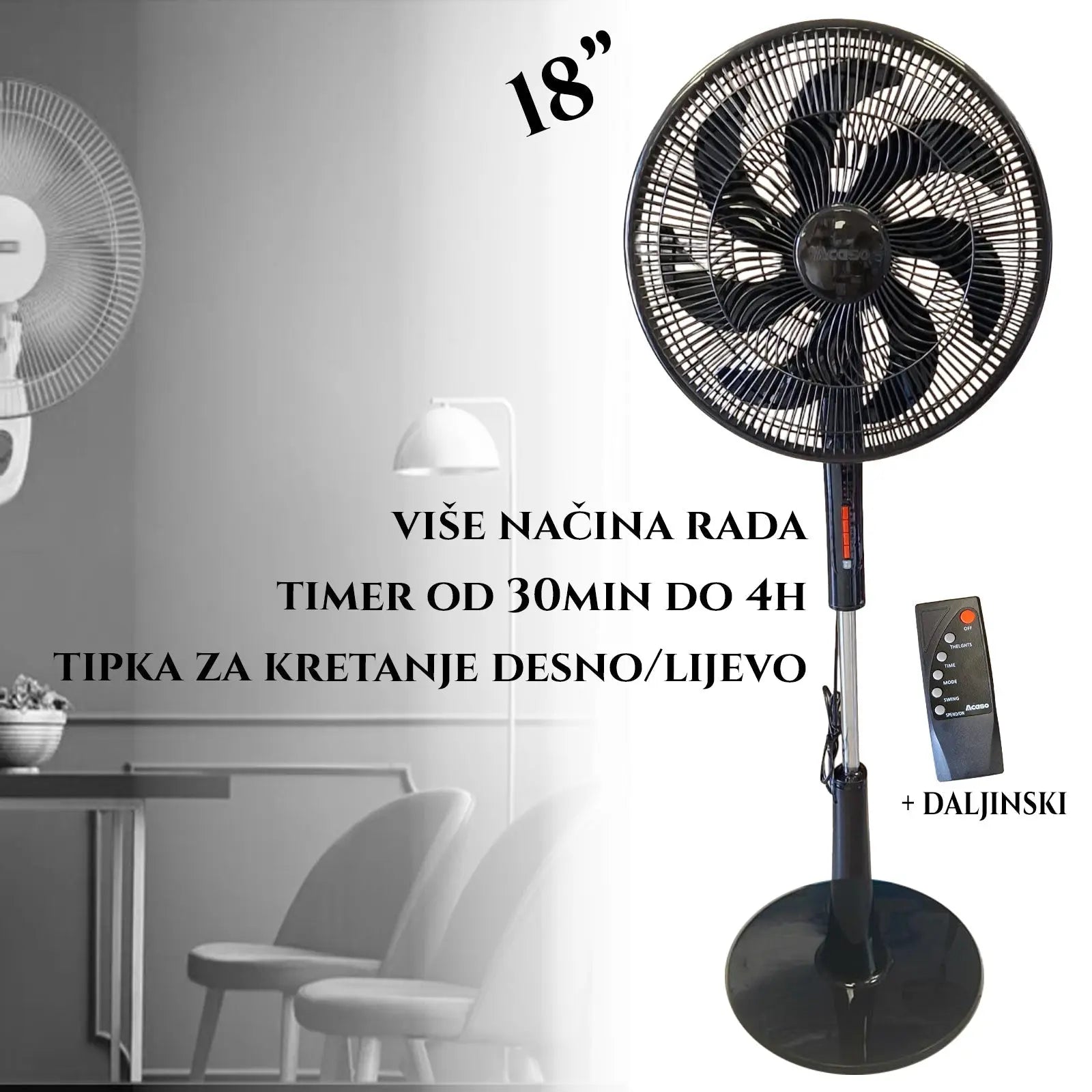 VENTILATOR 18 Premiun sa daljinskim VENTILATOR 18 Premiun sa daljinskim