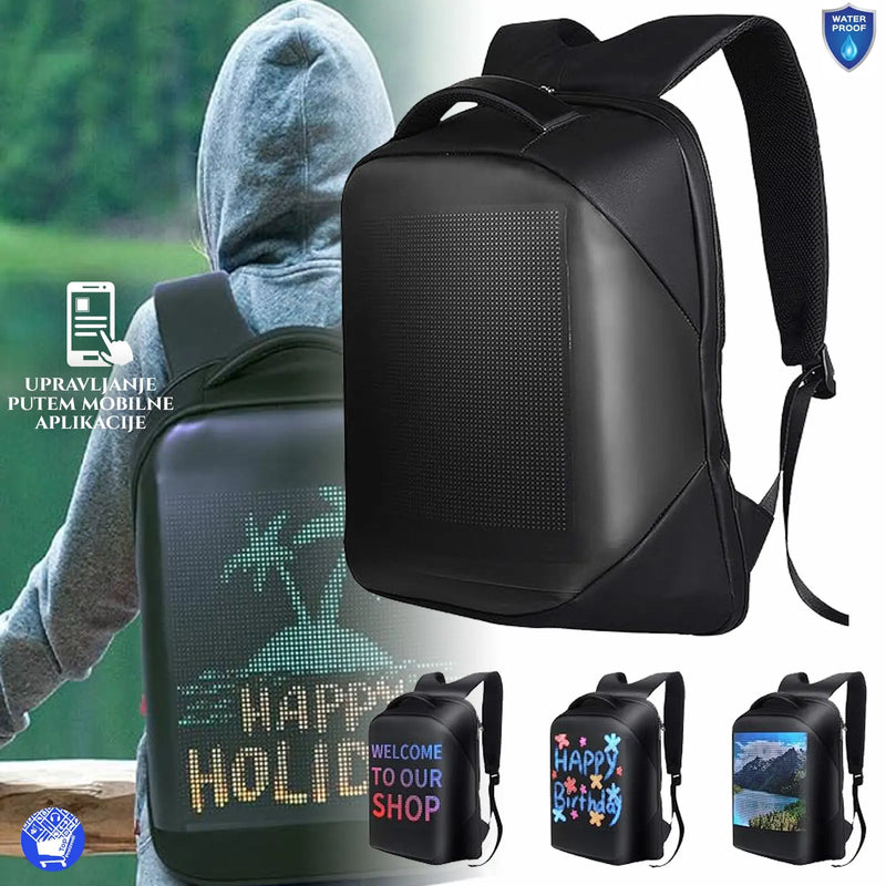 Vodootporni ruksak s pametnim LED zaslonom Outlet Prodaja