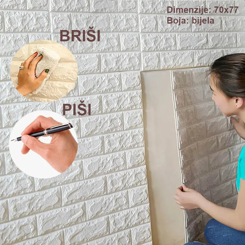 ZIDNE NALJEPNICE S 3D IZGLEDOM 70X77 Top Proizvodi