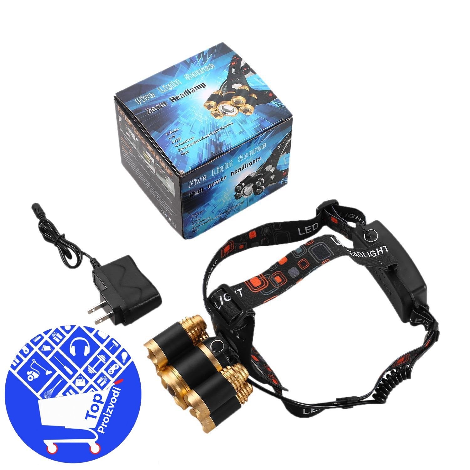 Baterijska svjetiljka naglavna punjiva Top Proizvodi 2