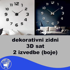 Dekorativni zidni 3D sat Top Proizvodi 2