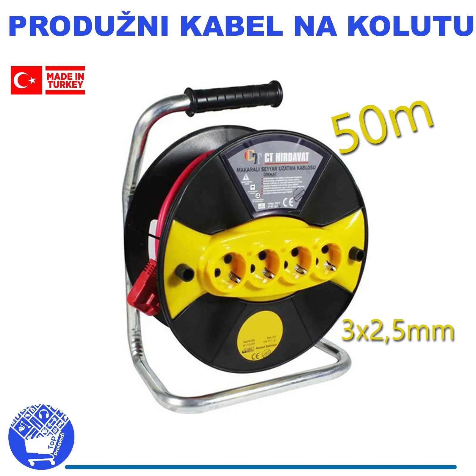 PRODUNI KABEL NA MOTALICI 50M 3X2,5mm TURSKA PROIZVODNJA Top Proizvodi
