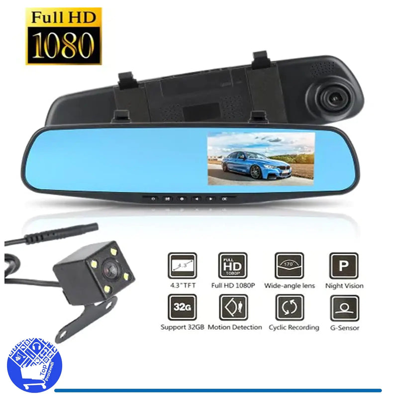 Retrovizor s ugrađenom kamerom za snimanje vožnje - Full HD Top Proizvodi
